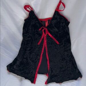 Gloria Vanderbilt Y2K Velvet  Babydoll Tank Top Fairy Indie Grunge Whimsigoth S